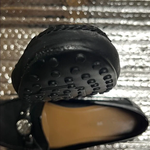 Coach Black Loafers with Silver Emblem - Picture 10 of 16